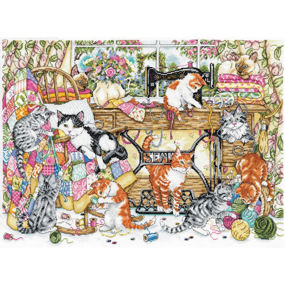 Sew Many Kittens Counted Cross Stitch Kit